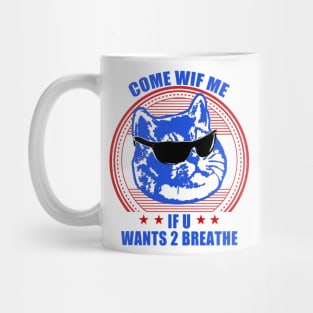 Heavy Breathing Cat Terminator Weight Lifter Mug